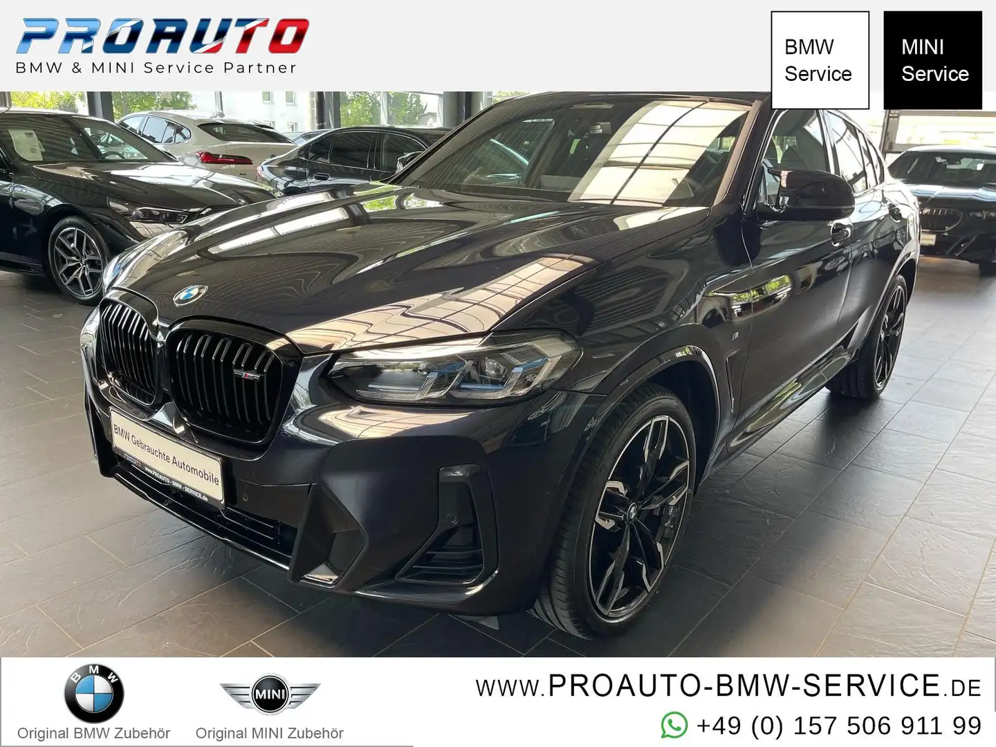 BMW X4 M40i LASER/AHK/MEMO/PANO/HUD/Komf.Zg/21" Schwarz - 1