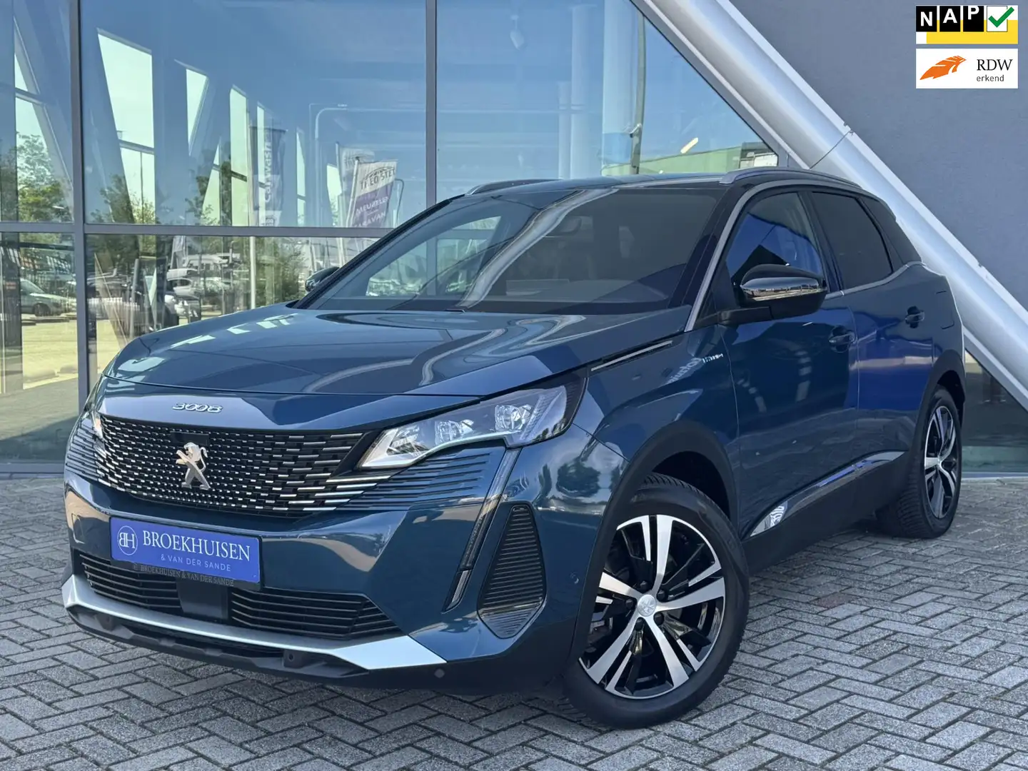 Peugeot 3008 1.6 Plug-in HYbrid4 300pk GT Camera / Stoelverwarm Blauw - 1