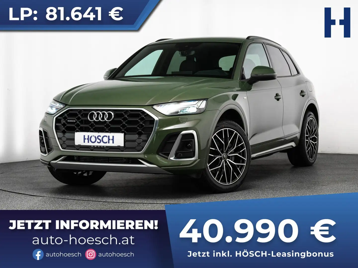 Audi Q5 55 TFSI e quattro 2xS-LINE 19" AHK ASSISTENZ MATR Grün - 1