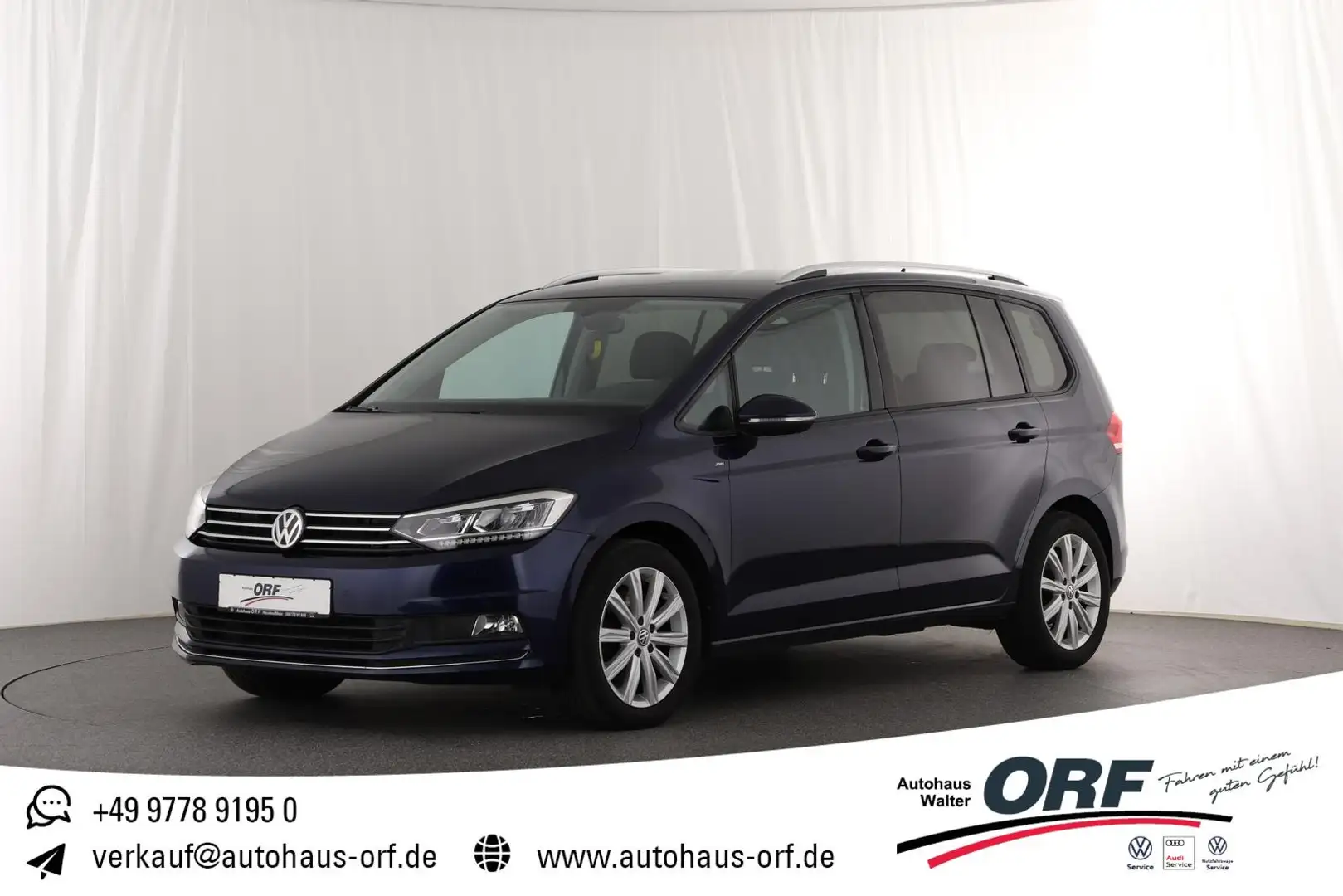 Volkswagen Touran 2.0 TDI Join LED AHK 7SITZER NAVI ACC PDC ALU 17" Bleu - 1