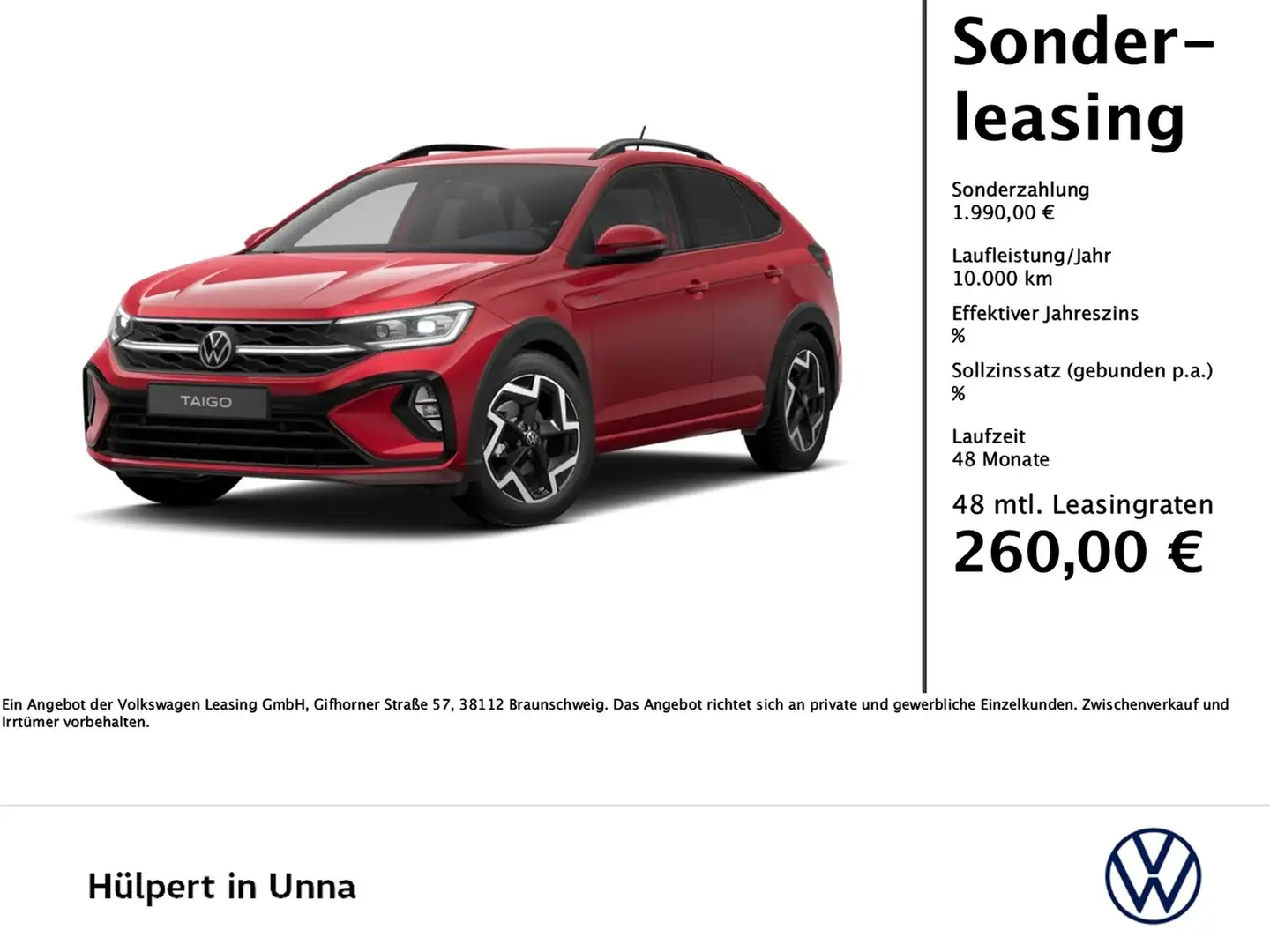 Volkswagen Taigo 1.0 R-LINE DSG SITZHZG ALLWETTERREIFEN CAM Rouge - 1