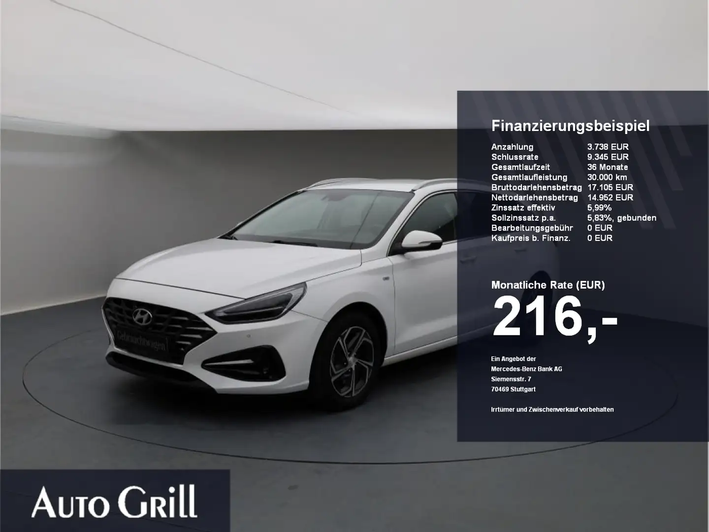 Hyundai i30 1.5 T-GDI Trend Mild-Hybrid (EURO 6d)(OPF) Blanc - 1