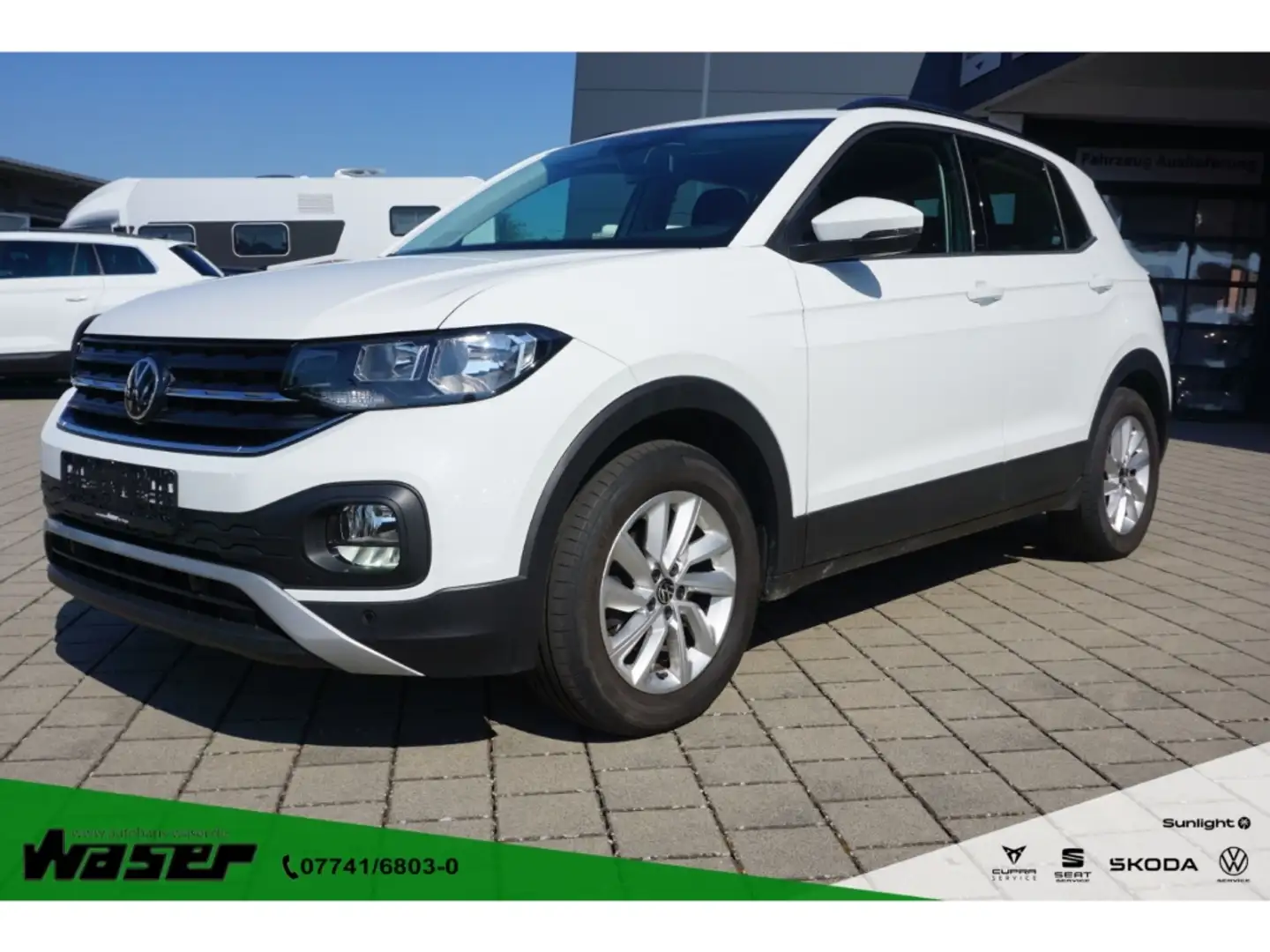 Volkswagen T-Cross 1.0 TSI Life DSG AHK ACC Climatr. SHZ Kamera LM Weiß - 1