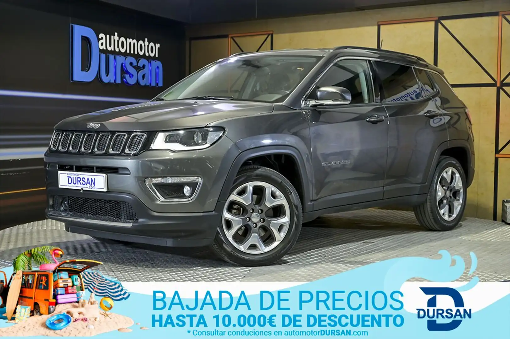 Jeep Compass 1.6 Mjt Limited 4x2 Gris - 1