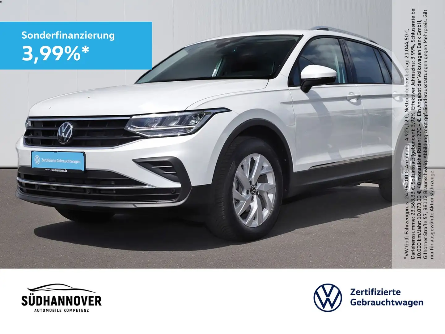 Volkswagen Tiguan Life 2.0 TDI DSG AHK+NAVI+LED+SHZ+PDC+GRA Weiß - 1