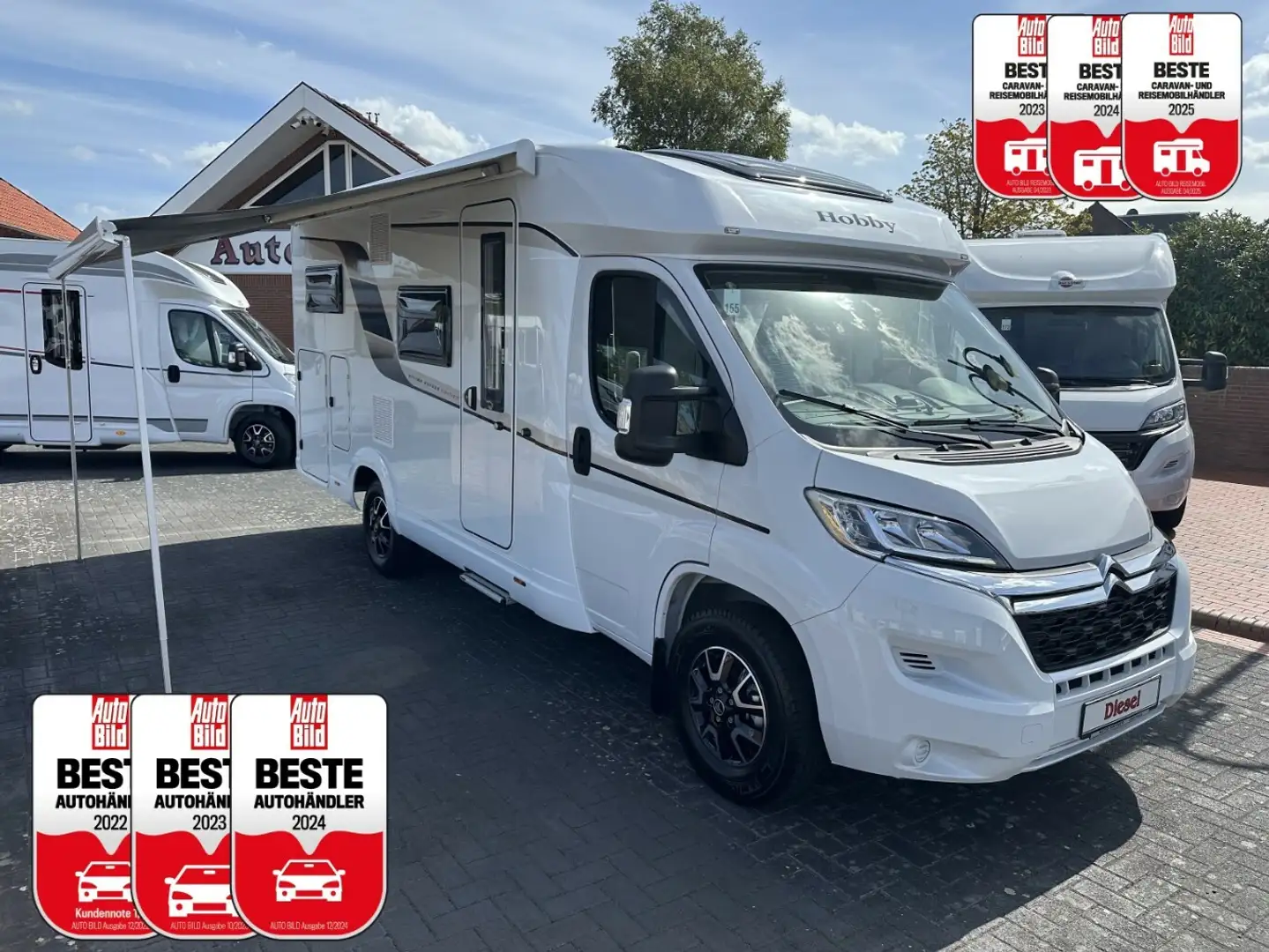Hobby V65 GE OnTour Edition Nur 500km! +Einzelbett+Navi+ Wit - 1