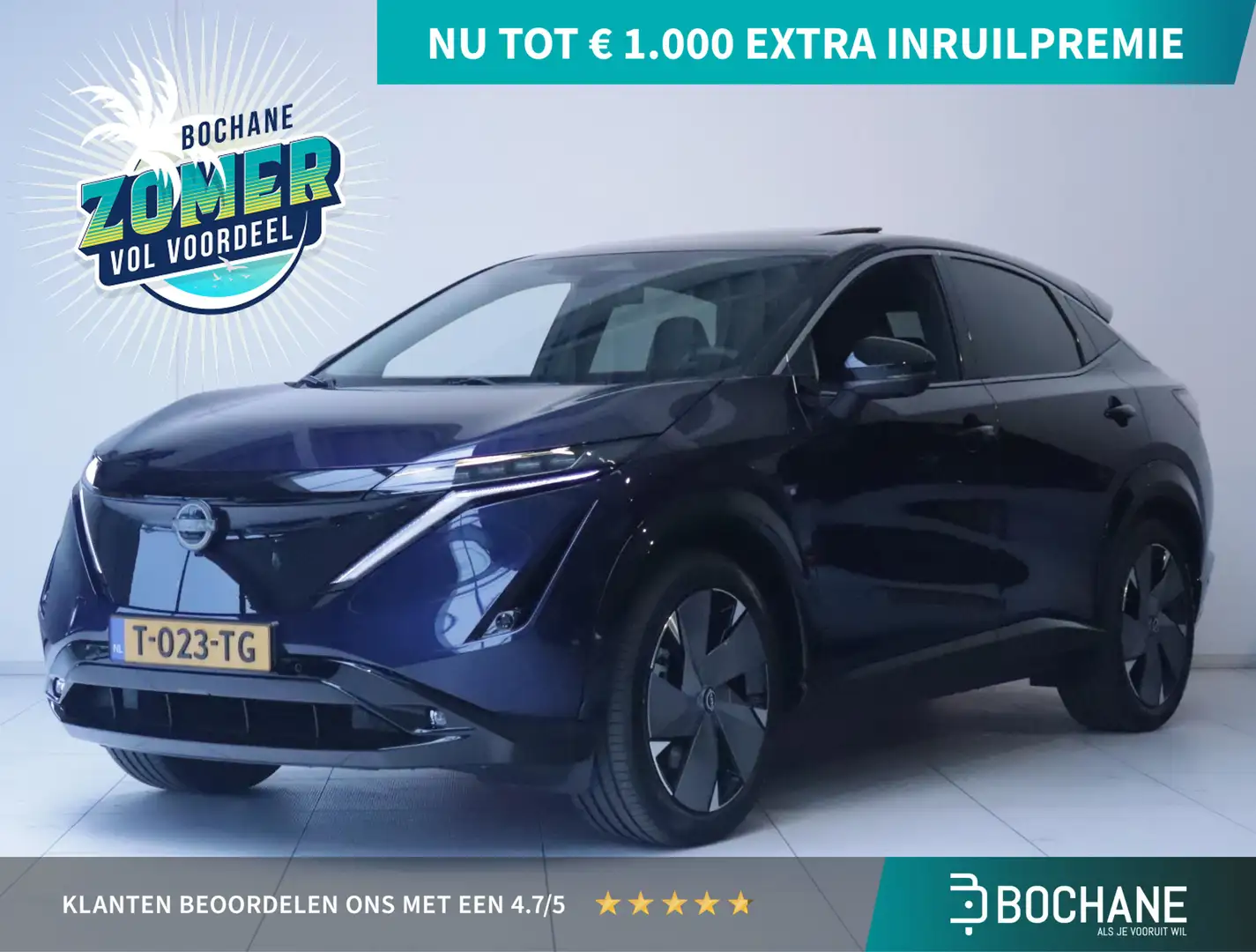 Nissan Ariya 66 kWh Evolve Clima/Navi/Camera/Bose/Schuifdak! Albastru - 1