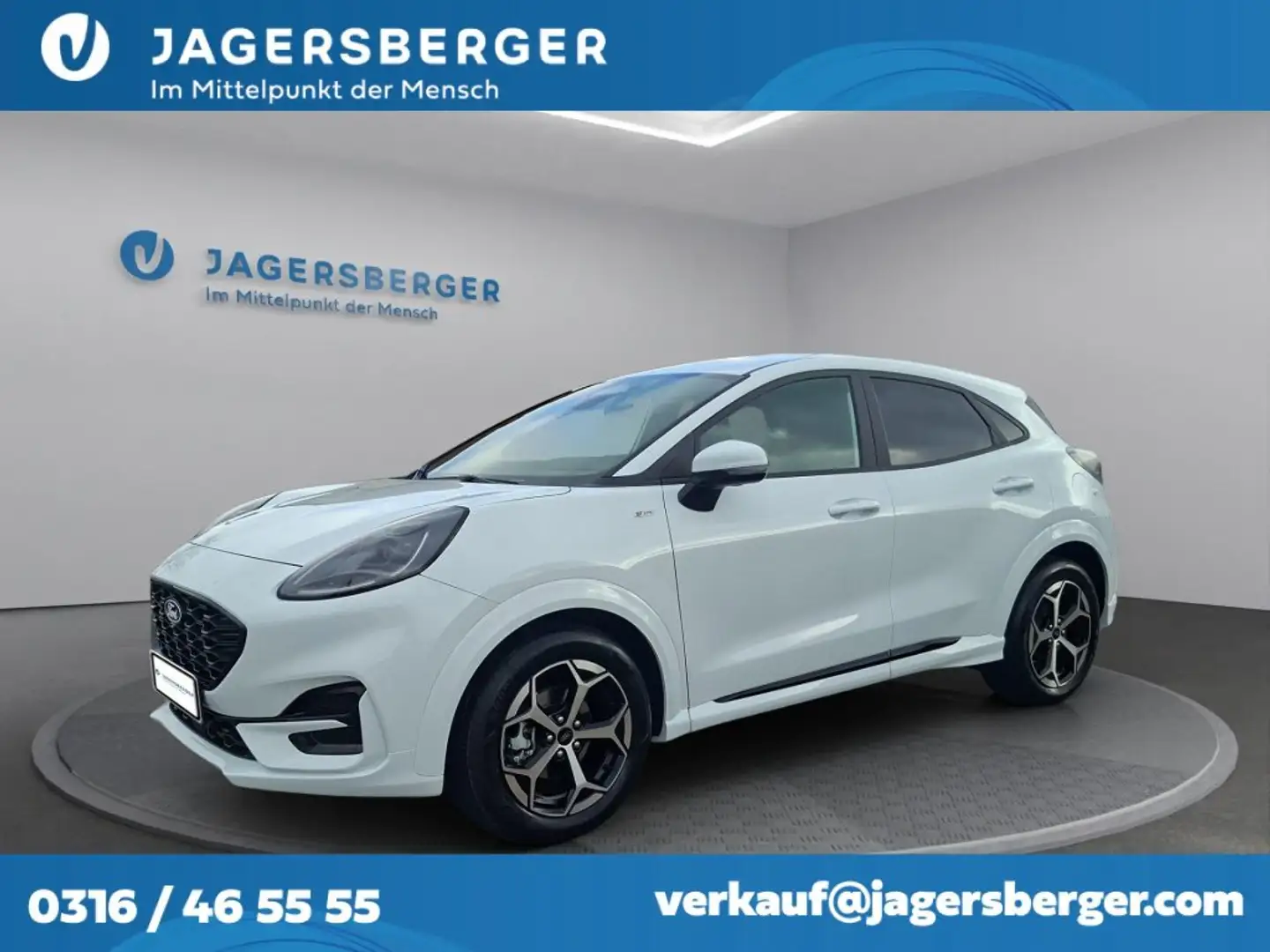 Ford Puma 1,0 EcoBoost Hybrid ST-Line Aut. Weiß - 1