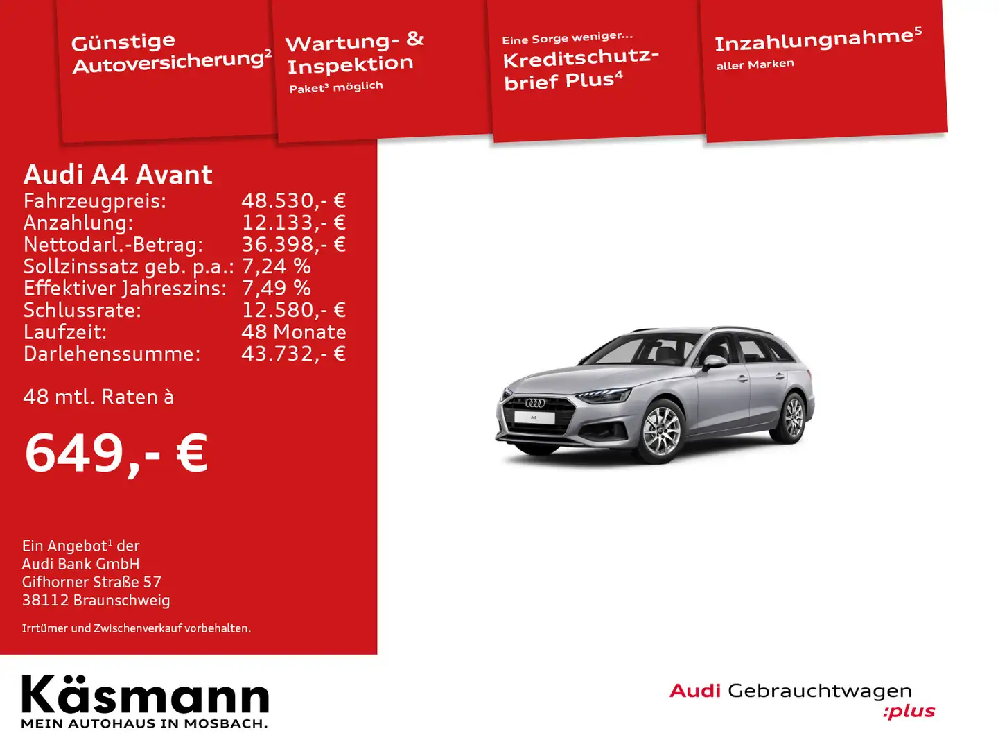Audi A4 35TDI LED KAM NAV SHZ SPORTSITZE Silber - 1
