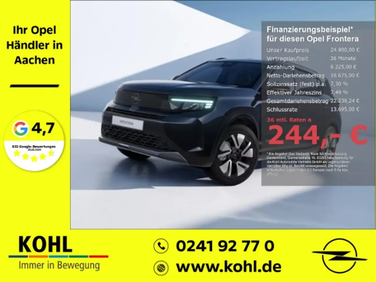 Opel Frontera Ultimate Hybrid 145PS LED Keyless Navi Rückfahrkam — photo 1 of 10