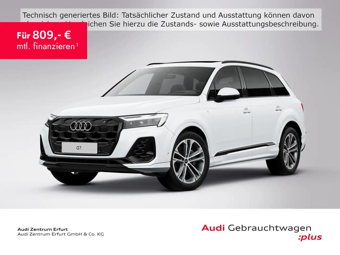 Audi Q7 55 TFSI quattro tiptronic S-Line Matrix Sitze Weiß - 1