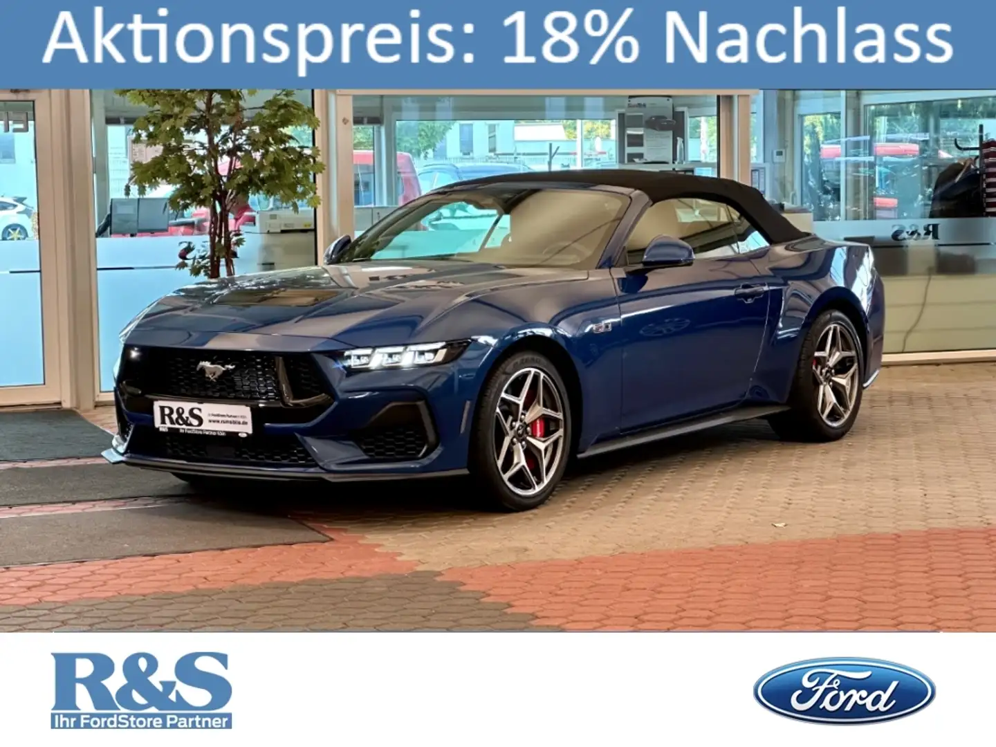 Ford Mustang GT Convertible Sportabgasanlage+B&O+LED+Klimaauto. Albastru - 1