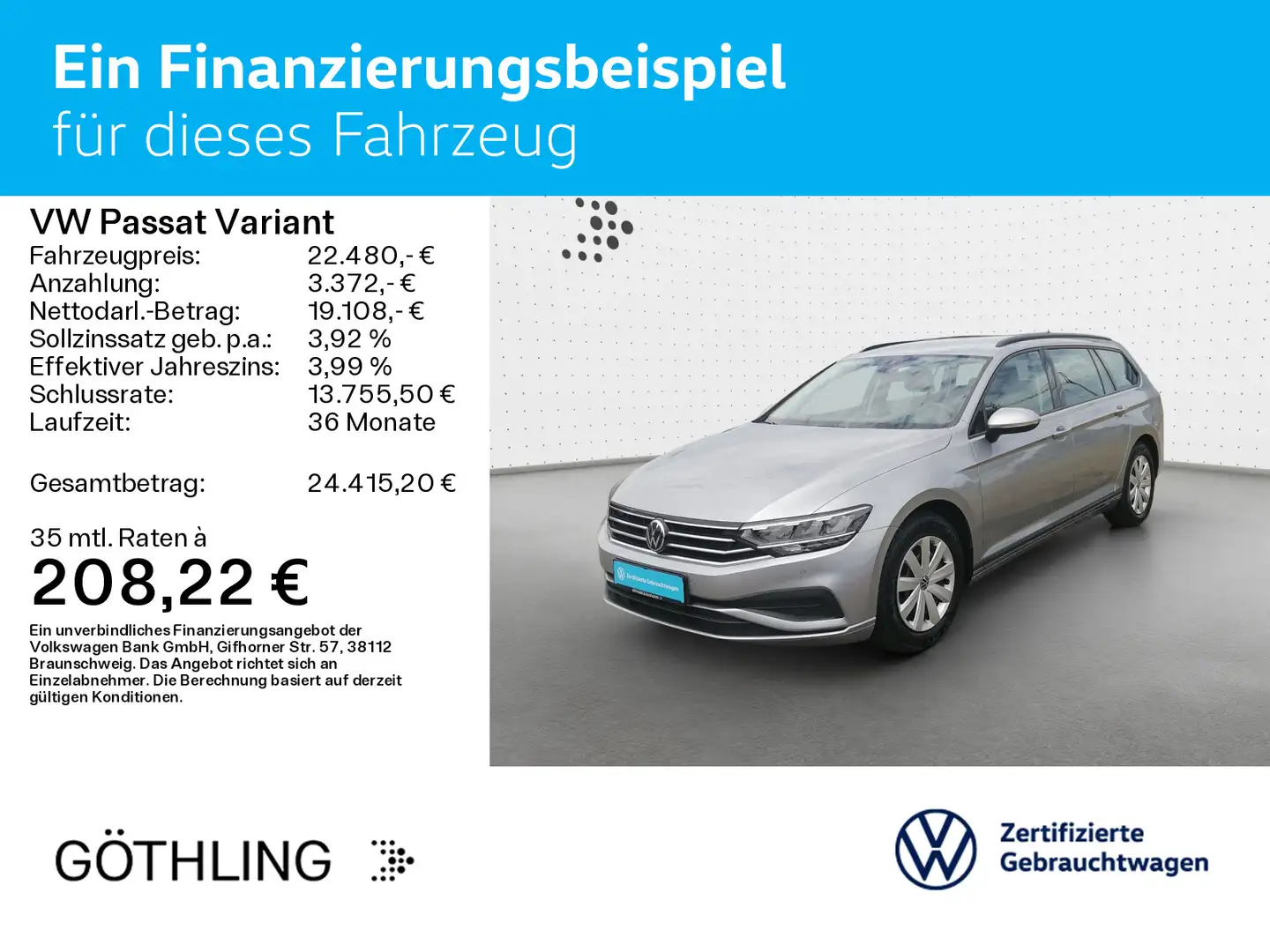 Volkswagen Passat Variant Conceptline TSI *NAVI*KAMERA Argent - 2