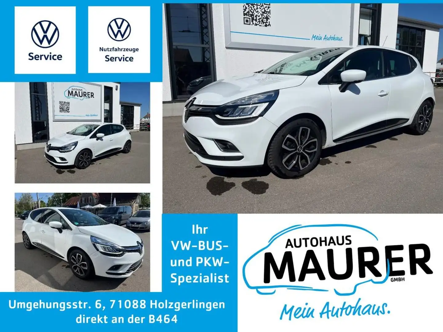 Renault Clio TCe 90 1,0 INTENS LED Navi Kamera Sitzheizung Bianco - 1