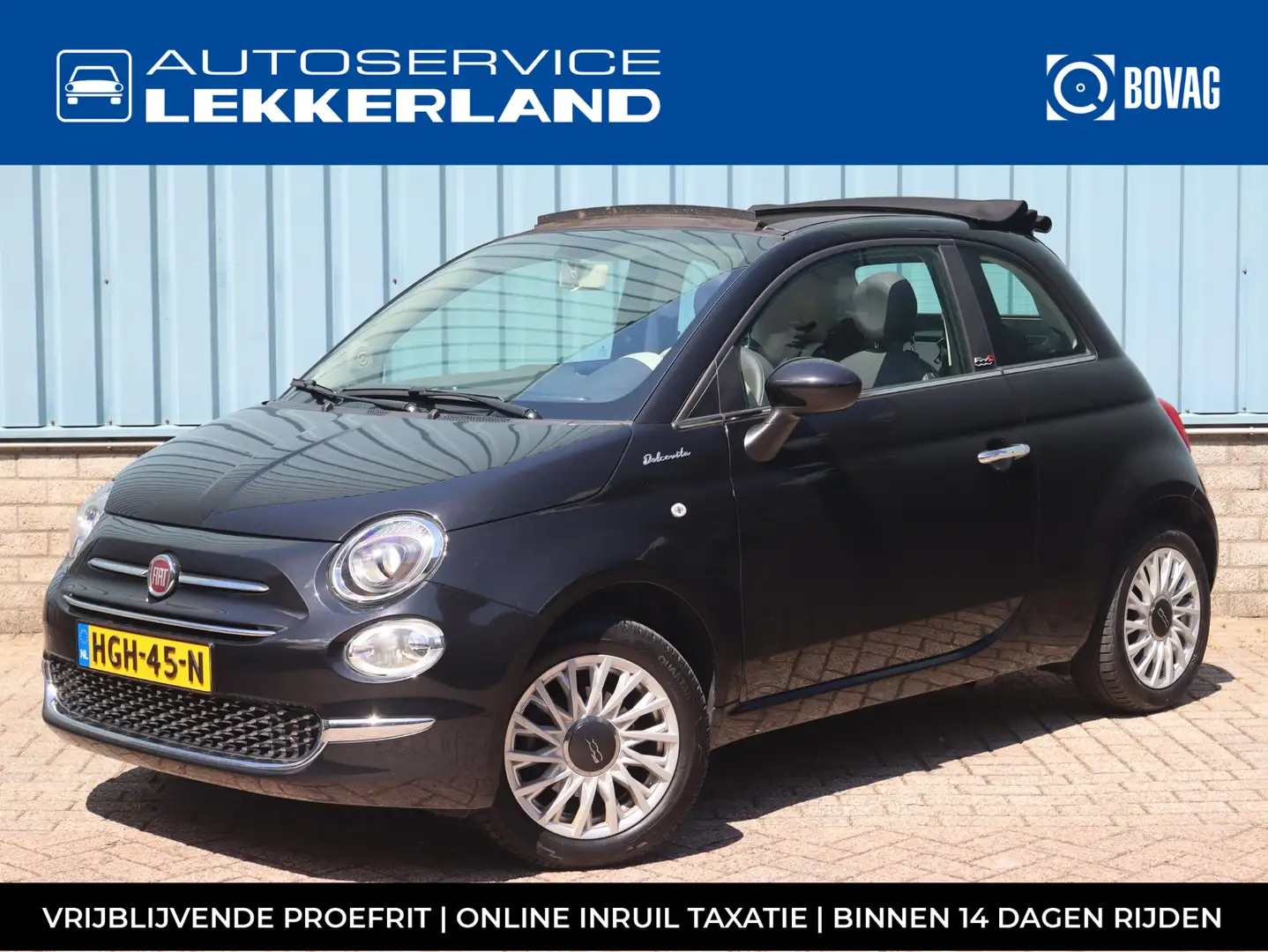 Fiat 500C Dolcevita 1.0 Hybrid 70pk H6 | CABRIO | APPLE CARP Schwarz - 1