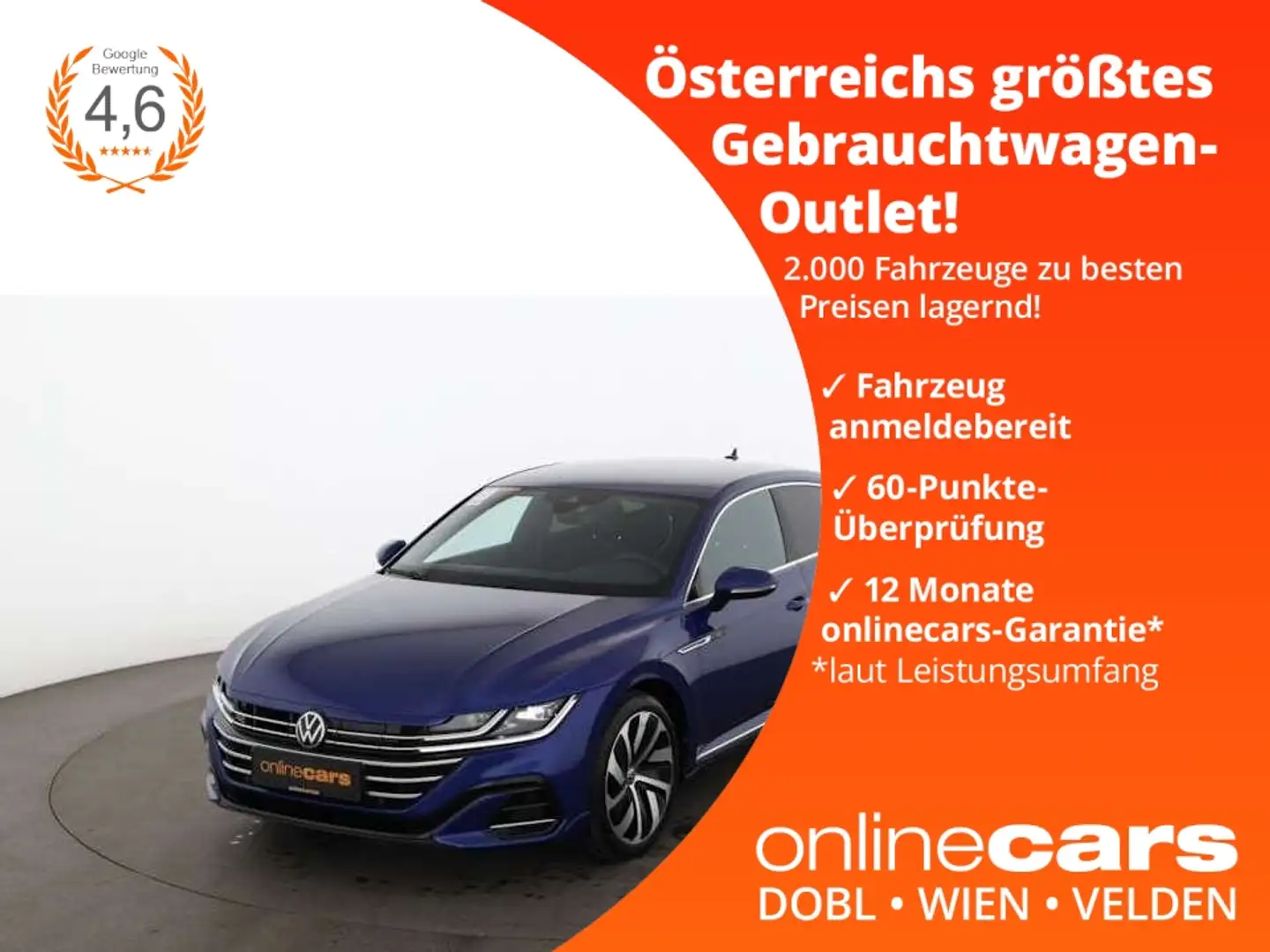 Volkswagen Arteon 1.4 TSI R-Line PHEV Aut LED RADAR NAVI PDC Bleu - 1