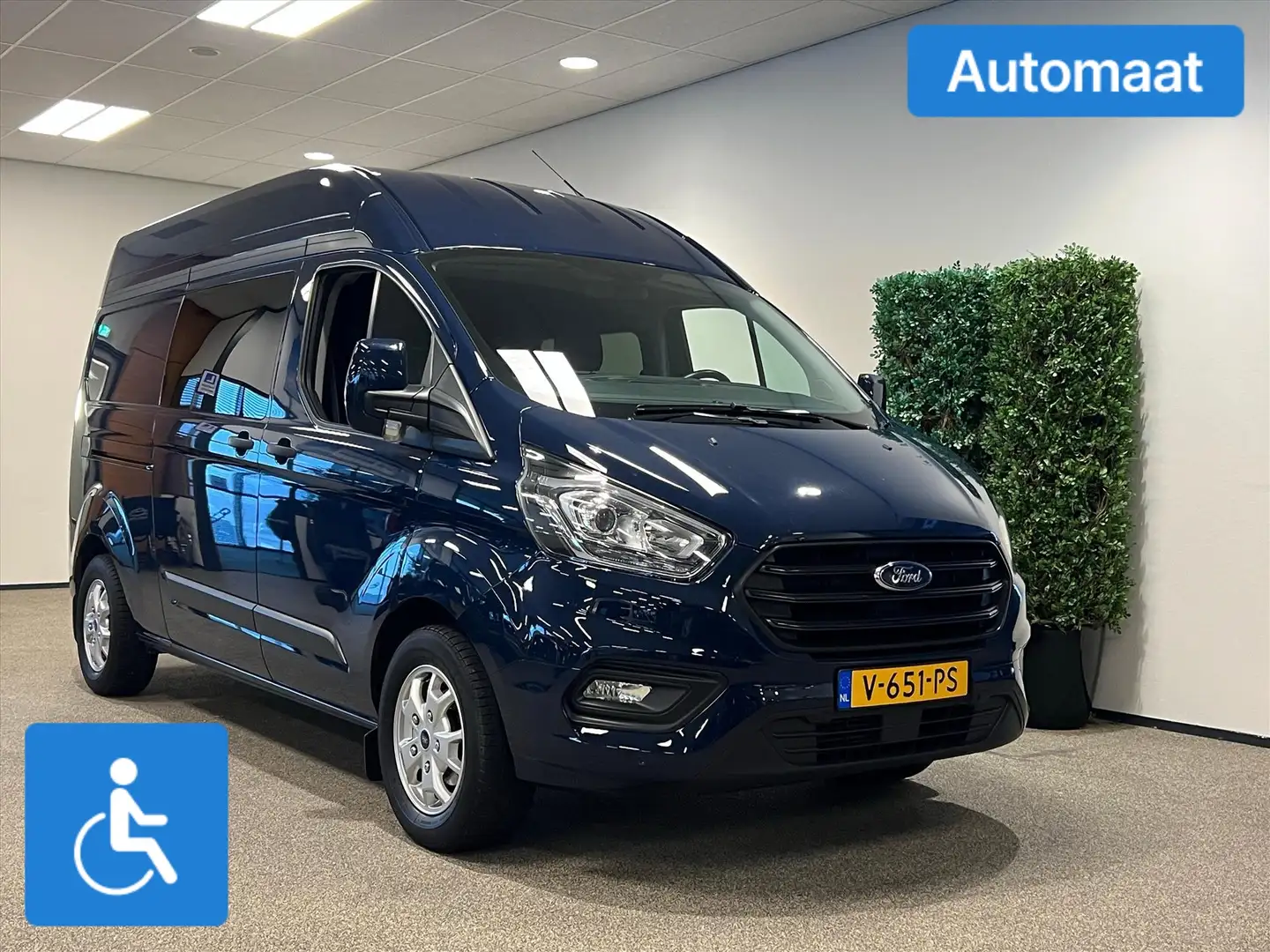 Ford Transit Custom L2H2 Rolstoelbus Automaat (airco) 5+1 Bleu - 1