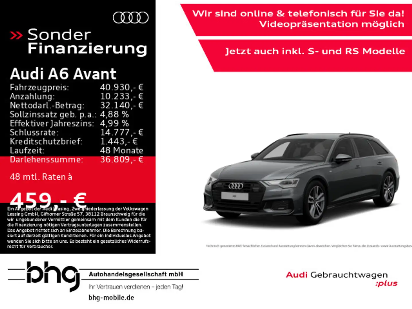 Audi A6 40 TDI quattro S tronic sport Grau - 1