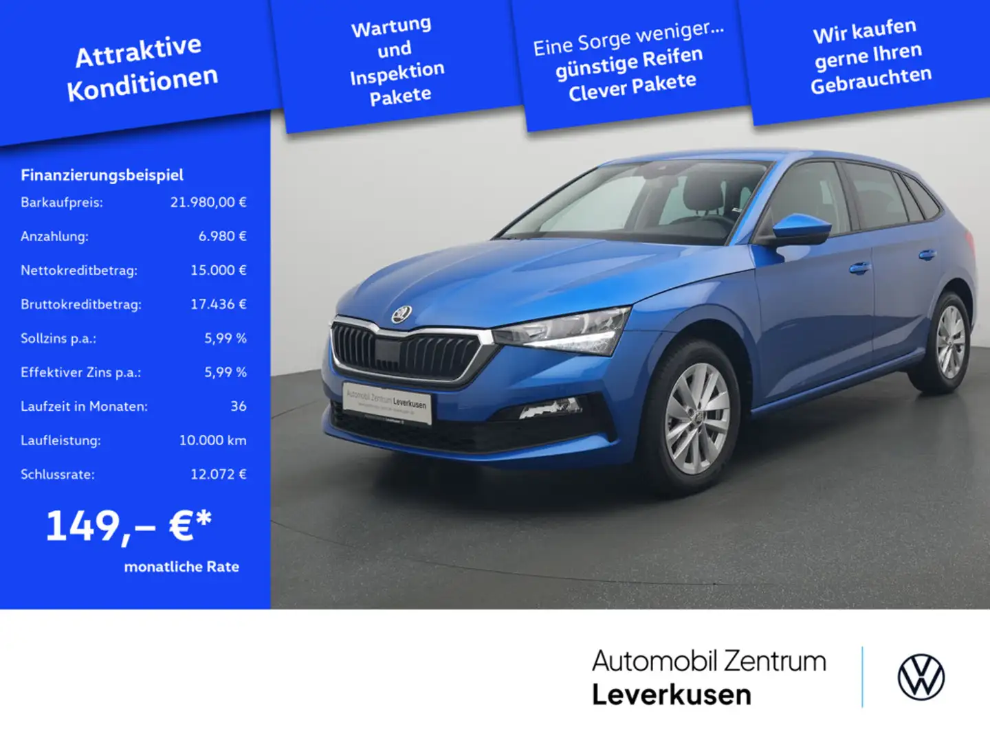 Skoda Scala ACC LED SHZ PDC Blau - 1