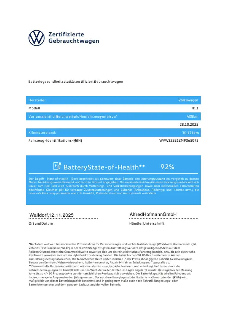 Volkswagen ID.3 NAVI LED KLIMA Blanco - 2