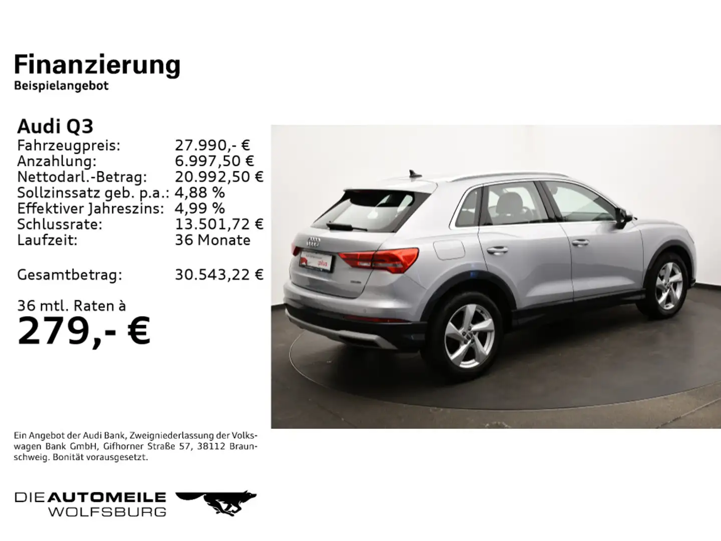 Audi Q3 40 TFSI quattro S tronic advanced NAVI/LED/Vo Argent - 2