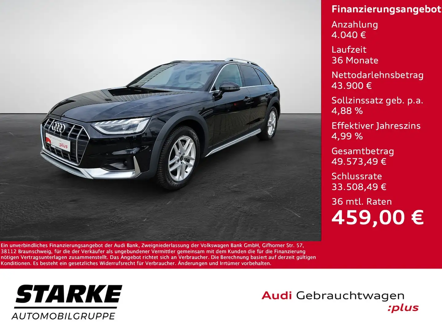 Audi A4 allroad quattro 40 TDI S tronic NaviPlus AHK LED 18-Zol... Schwarz - 1