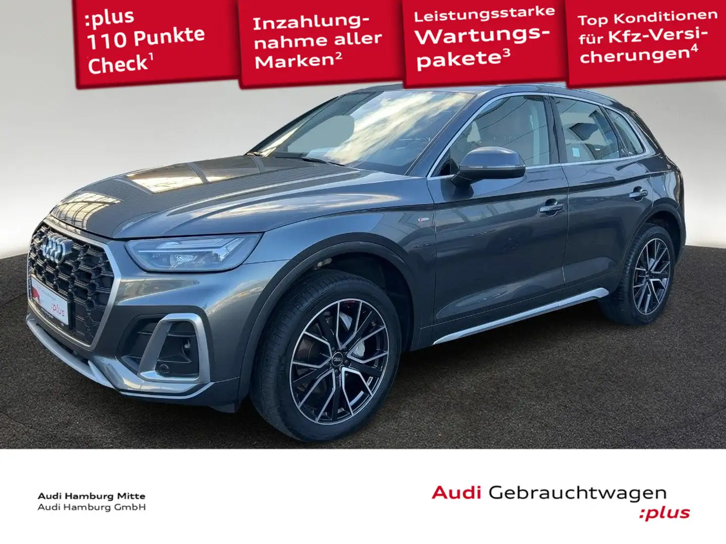 Audi Q5 40 TDI S line quattro S tronic Standhzg Massa Grau - 1