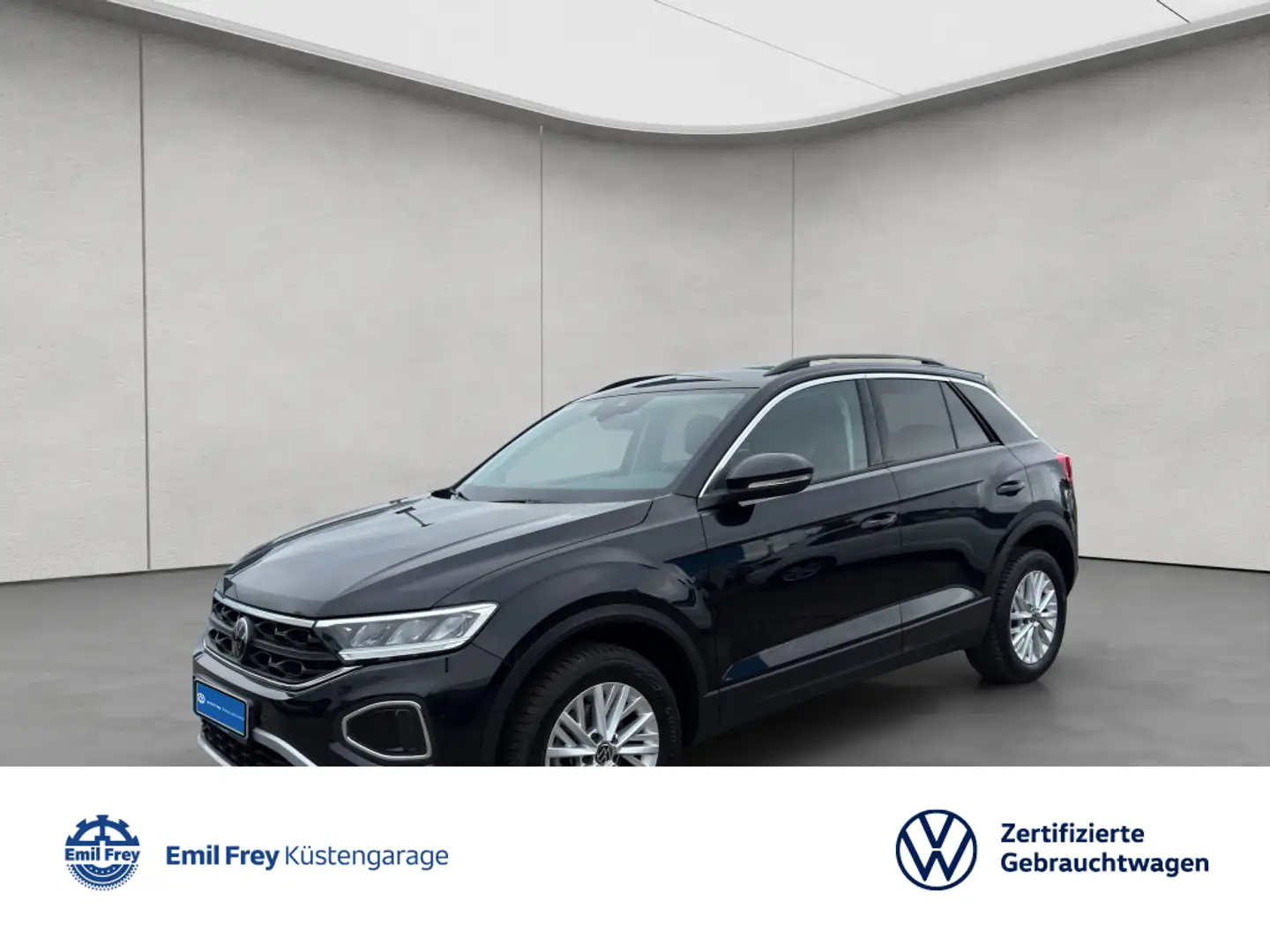 Volkswagen T-Roc Life 1.0 TSI 6-Gang SHZ GJR NAVI KLIMA LED Schwarz - 1