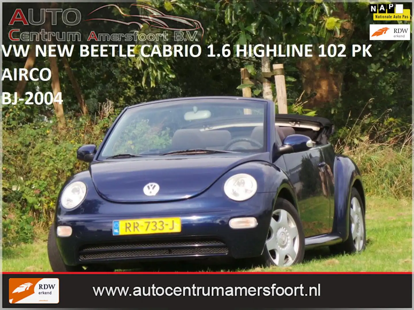 Volkswagen New Beetle Cabriolet 1.6 Highline ( AIRCO + INRUIL MOGELIJK ) Blauw - 1