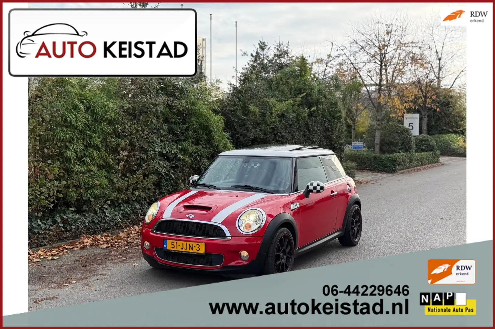 MINI Cooper S Mini 1.6 174PK AUTOMAAT LEDER/XENON/CLIMA! SUPER S Rood - 1