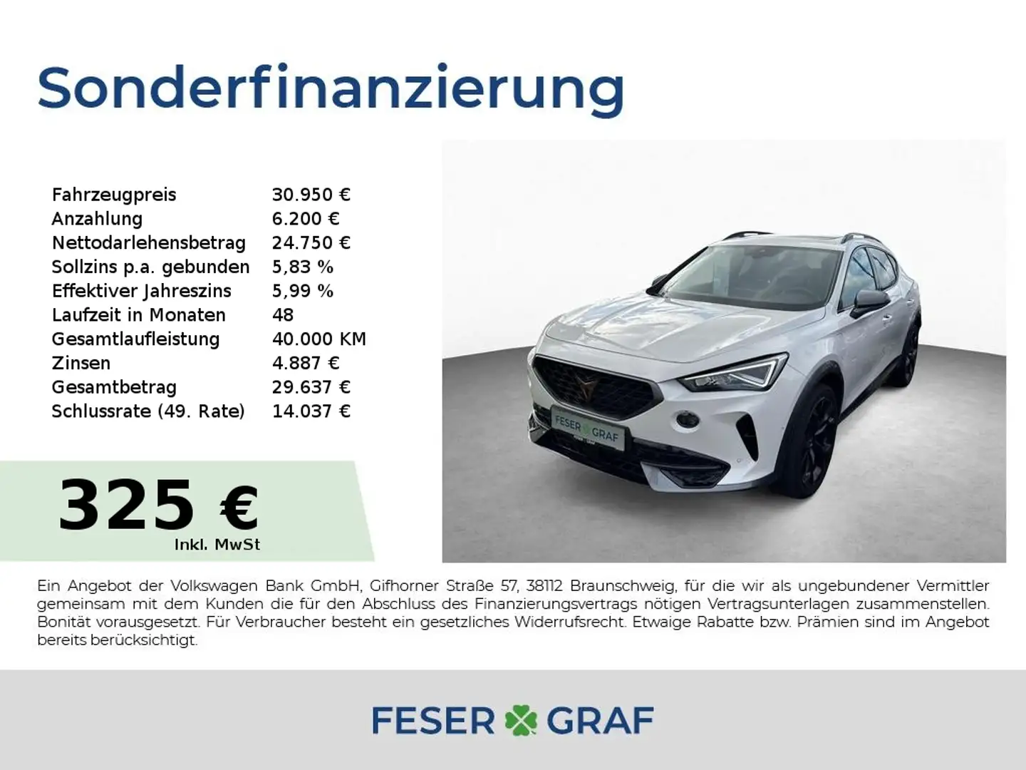 CUPRA Formentor VZ 1.4 TSI e-Hybrid|AHK|Pano|Full Link Weiß - 1