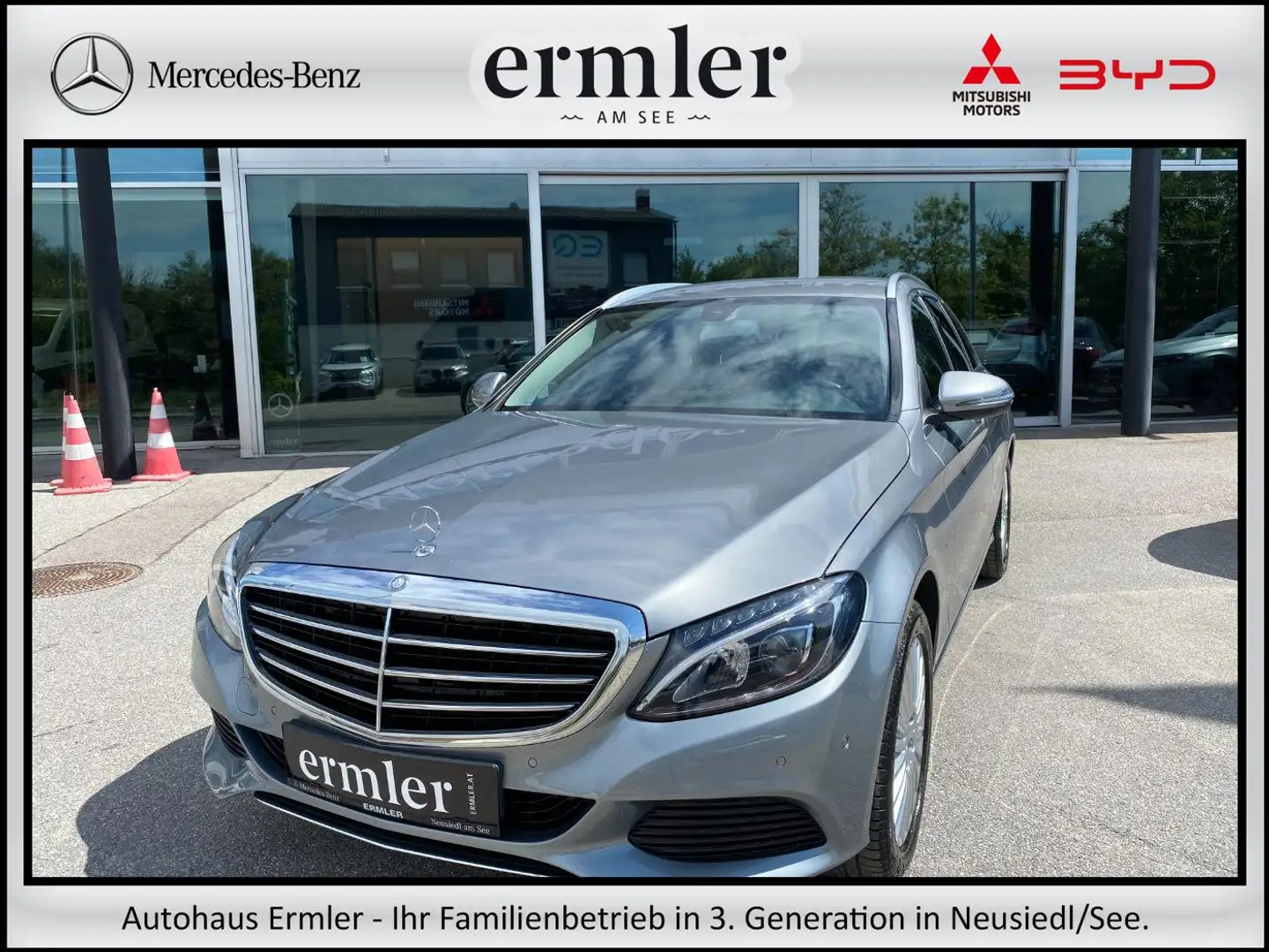 Mercedes-Benz C 200 d T-Modell PTS Shz Navi LED Klima AUT Silber - 1