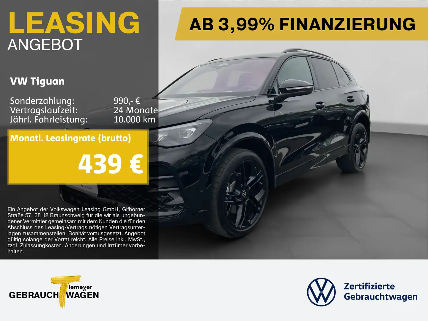 Volkswagen Tiguan 2.0 TDI DSG R-LINE BLACK STYLE STDHZ AHK Schwarz - 1