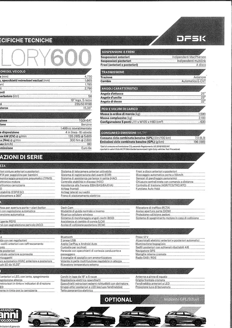 DFSK GLORY 600 - 7 POSTI Bianco - 2