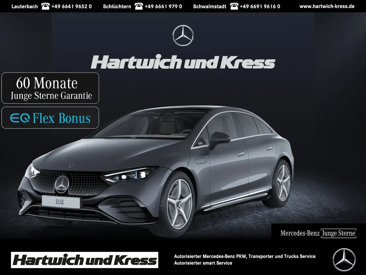 Mercedes-Benz EQE 350 EQE 350 4Matic AMG Premium+HA-Lenkung+360°-Kamera+DIGITAL LIGHT+Burmester+Pano+Memory+ Grau - 1