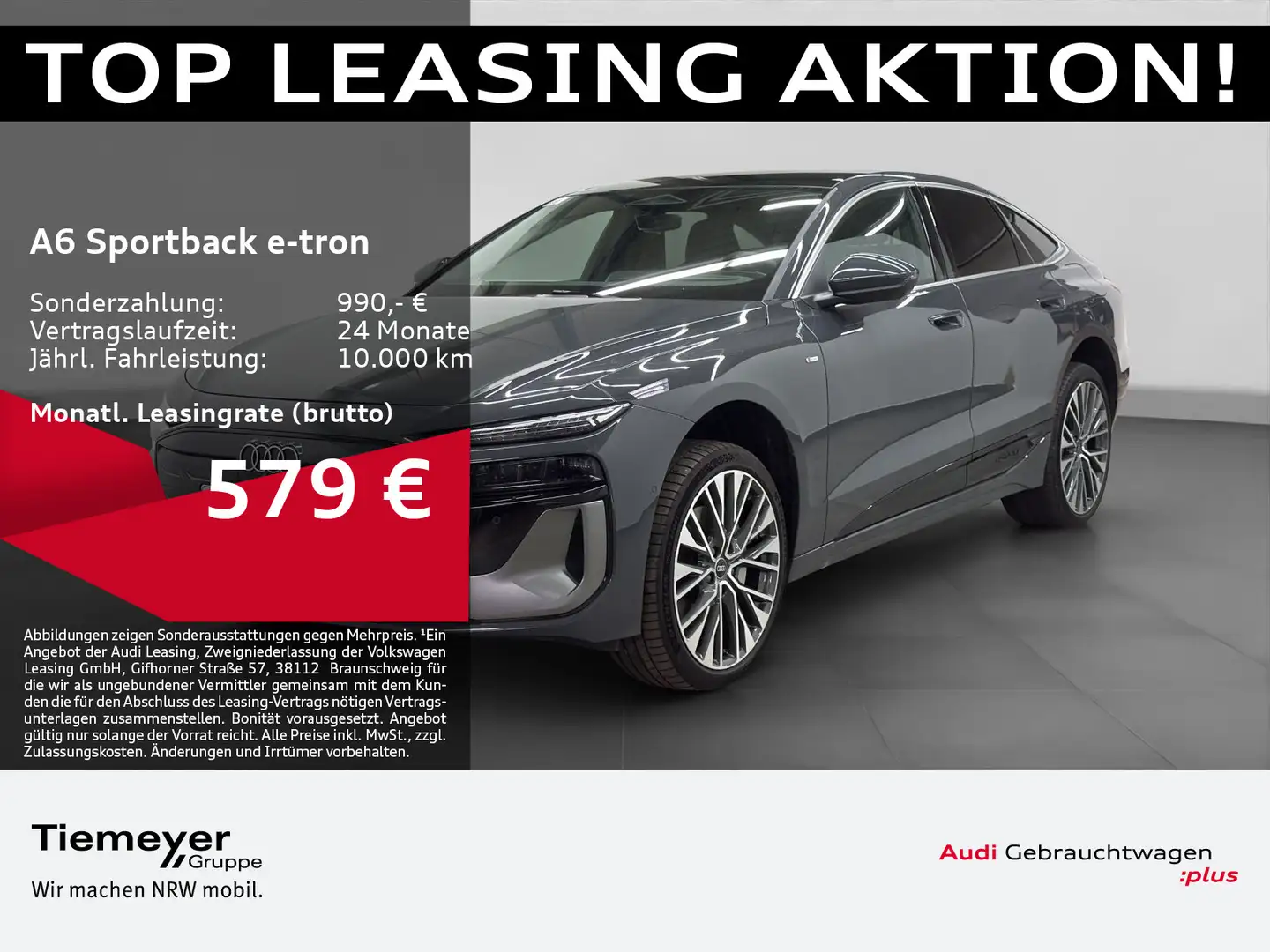 Audi A6 e-tron A6 e-tron Sportback Q S LINE PANO LM21 LEDER B&O Grau - 1