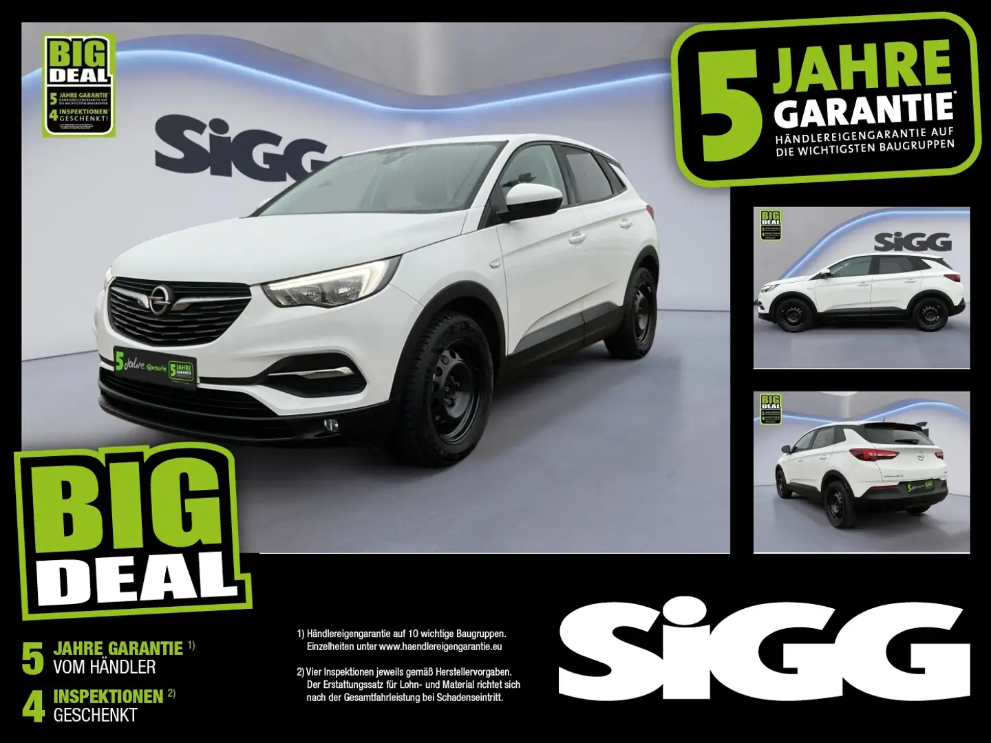 Opel Grandland X 1.2 Turbo Automatik Kamera DAB+ Weiß - 1