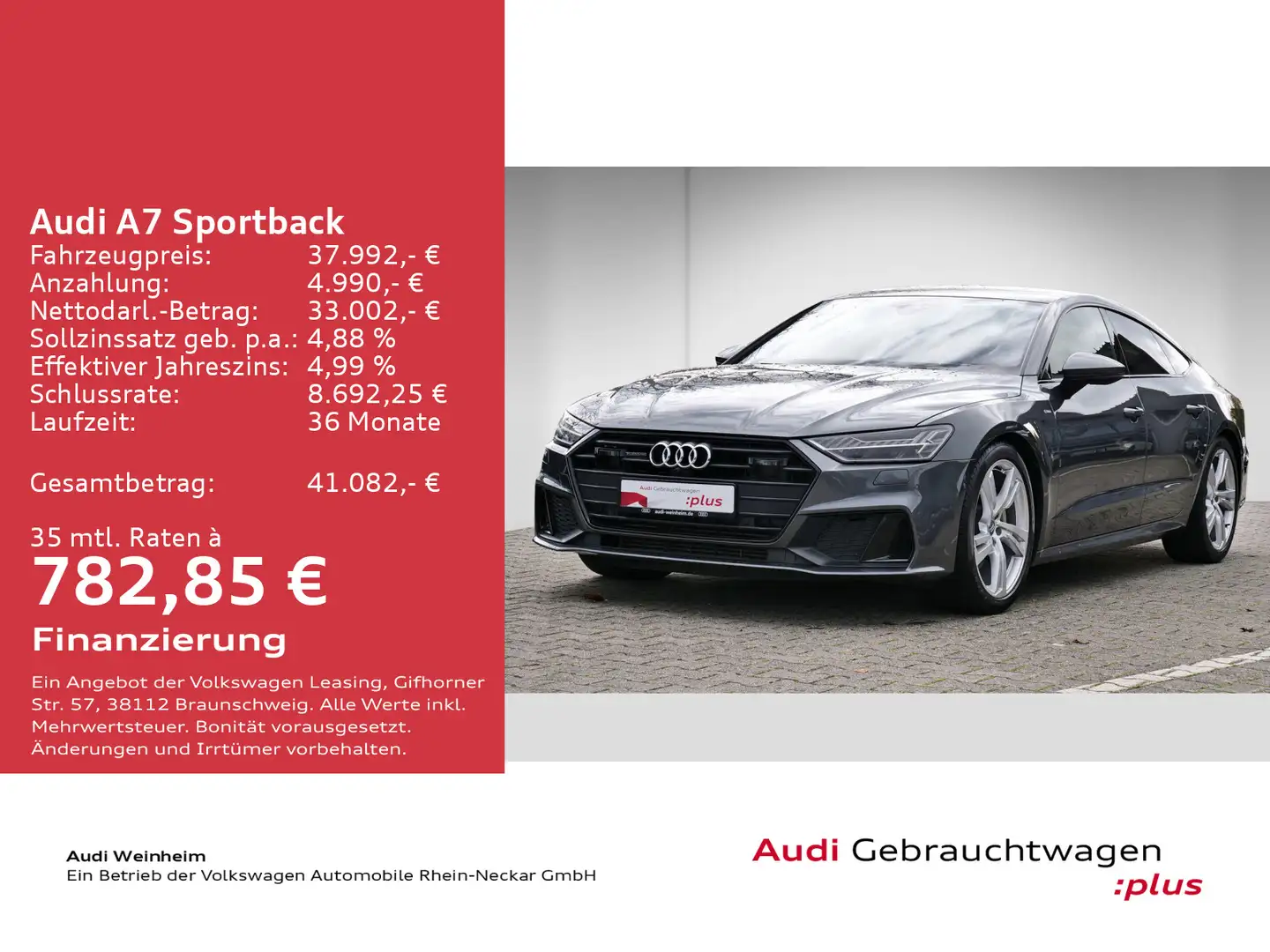 Audi A7 45 TDI quattro S-Line Bang & Olufse Grau - 2
