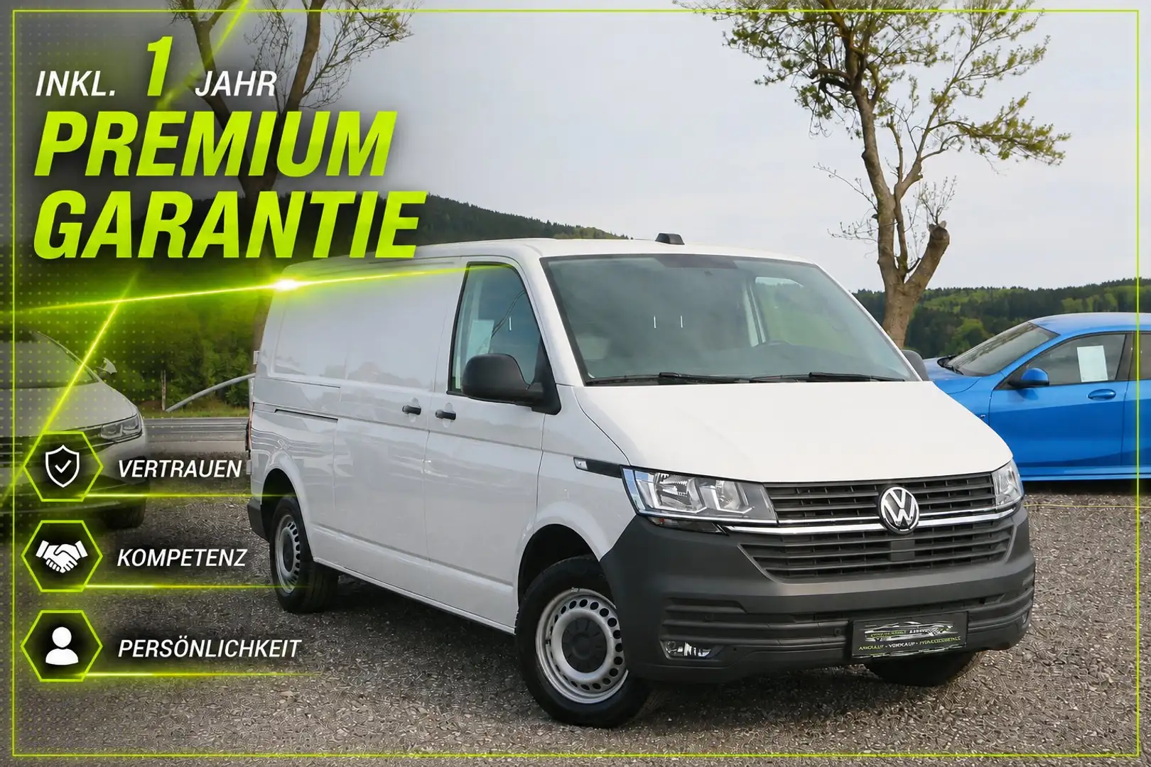 Volkswagen T6.1 Transporter Lang*Standheizung*Flügeltüre**Kamera*ACC Weiß - 1