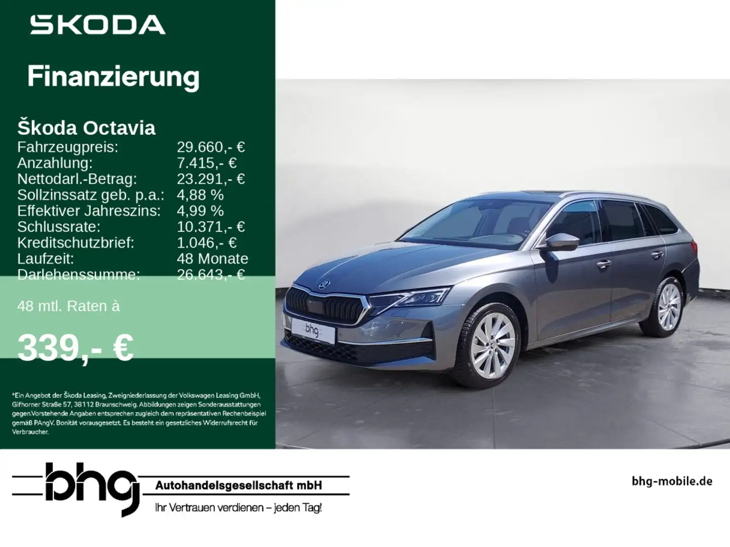 Skoda Octavia Combi 1.5 TSI DSG Selection Selection Lo Grau - 1
