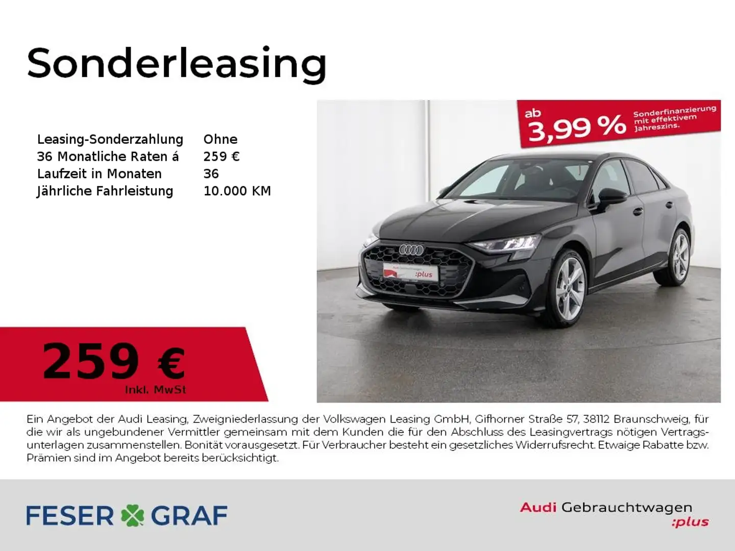 Audi A3 Lim. advanced 30 TFSI S tronic Vir. Cockpit Schwarz - 1