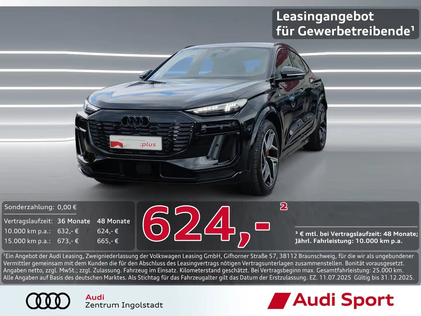 Audi Q6 e-tron Sportback qu S line Tech+ Pano S-Sitze Nero - 1