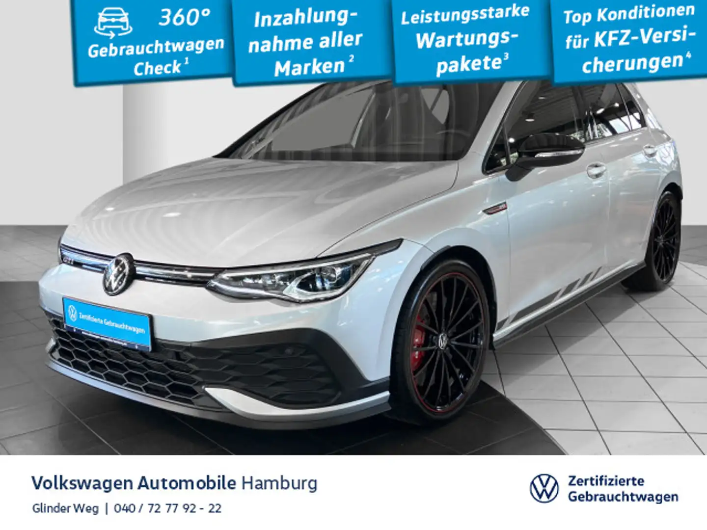 Volkswagen Golf GTI Golf VIII GTI Clubsport 2.0 TSI DSG PANO/HUD/ACC Silber - 1