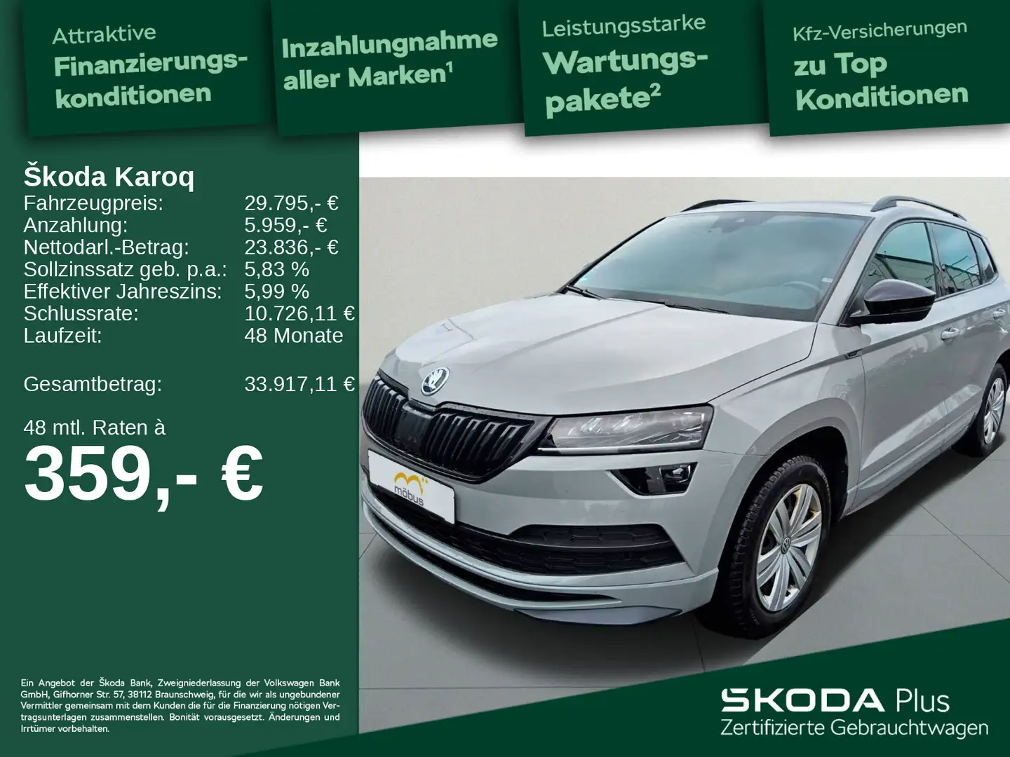 Skoda Karoq 2.0 TSI Sportline 4x4*DSG*LED*APP*NAV*PANO Grau - 1