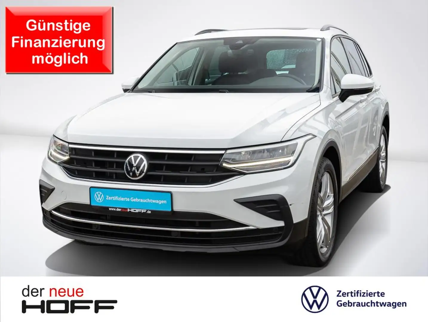 Volkswagen Tiguan 2.0 TSI DSG 4M Life AHK Pano Standheiz. Kamera Nav Weiß - 1