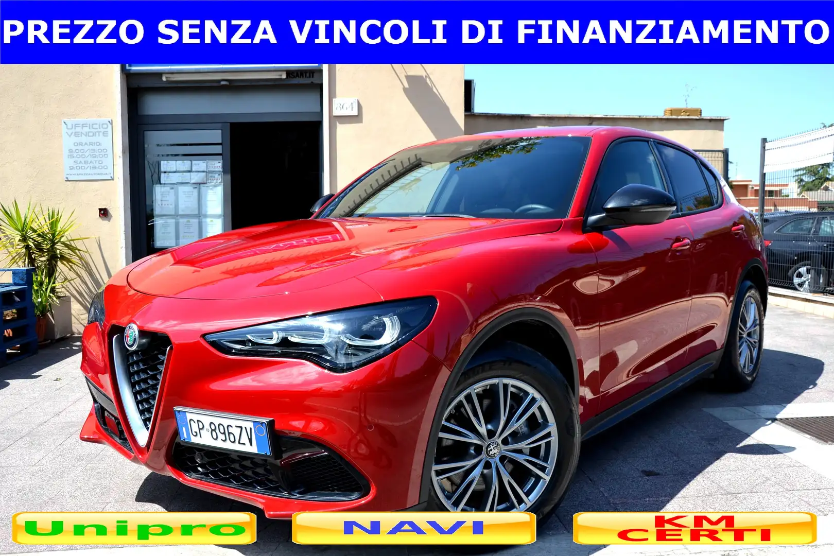 Alfa Romeo Stelvio 2.2 160CV AT8 SUPER RESTYLING MY23 **LED-NAV-PDC* Rosso - 1