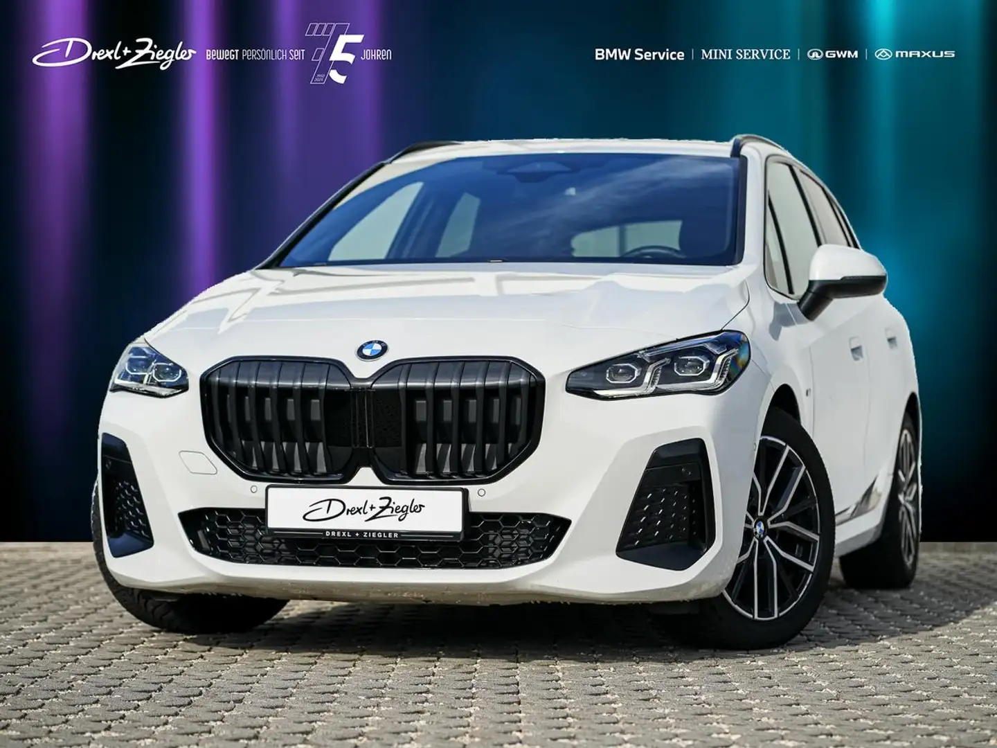BMW 220 220i Active Tourer M-Sport AHK PANO KoZg AkSitze Weiß - 1