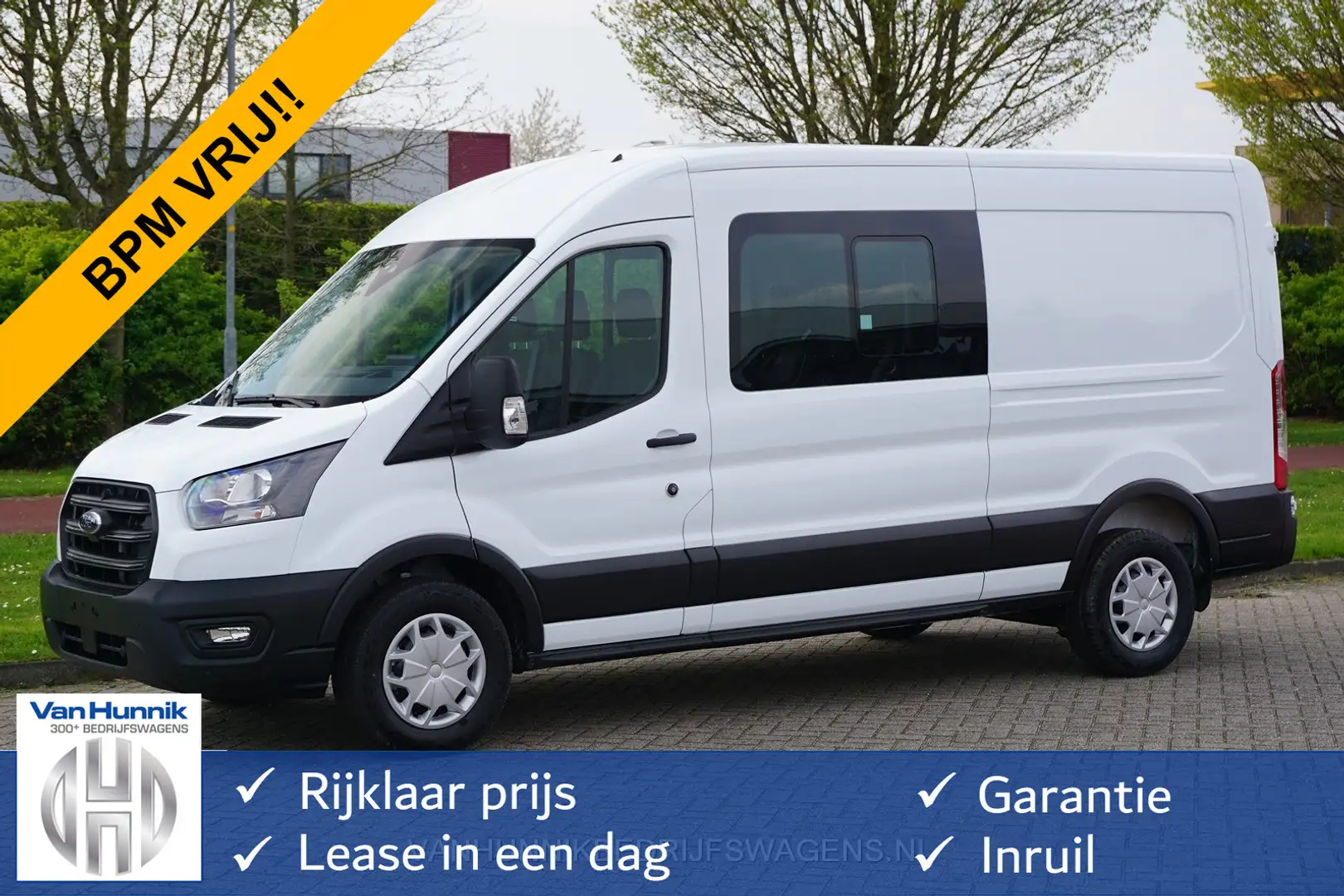 Ford Transit 350L 130PK L3H2 LDT Dubbel Cabine BPM VRIJ!! Clima Weiß - 1