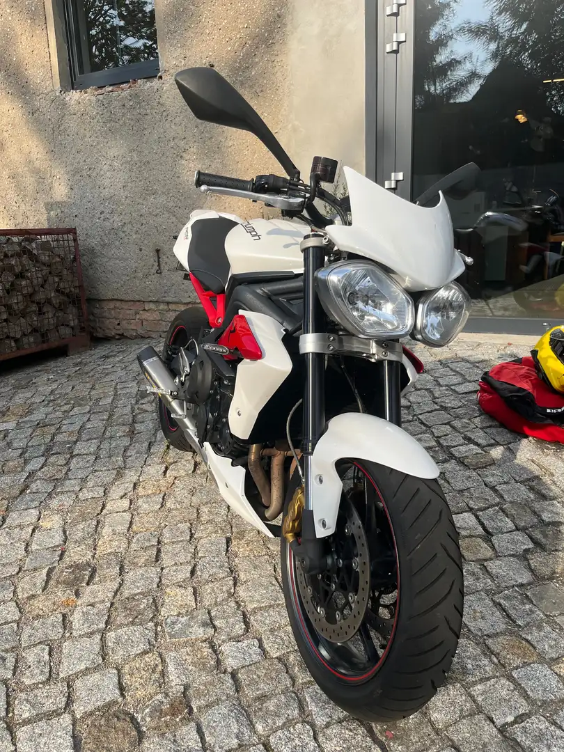 Triumph Street Triple R 675 ABS Blanc - 2