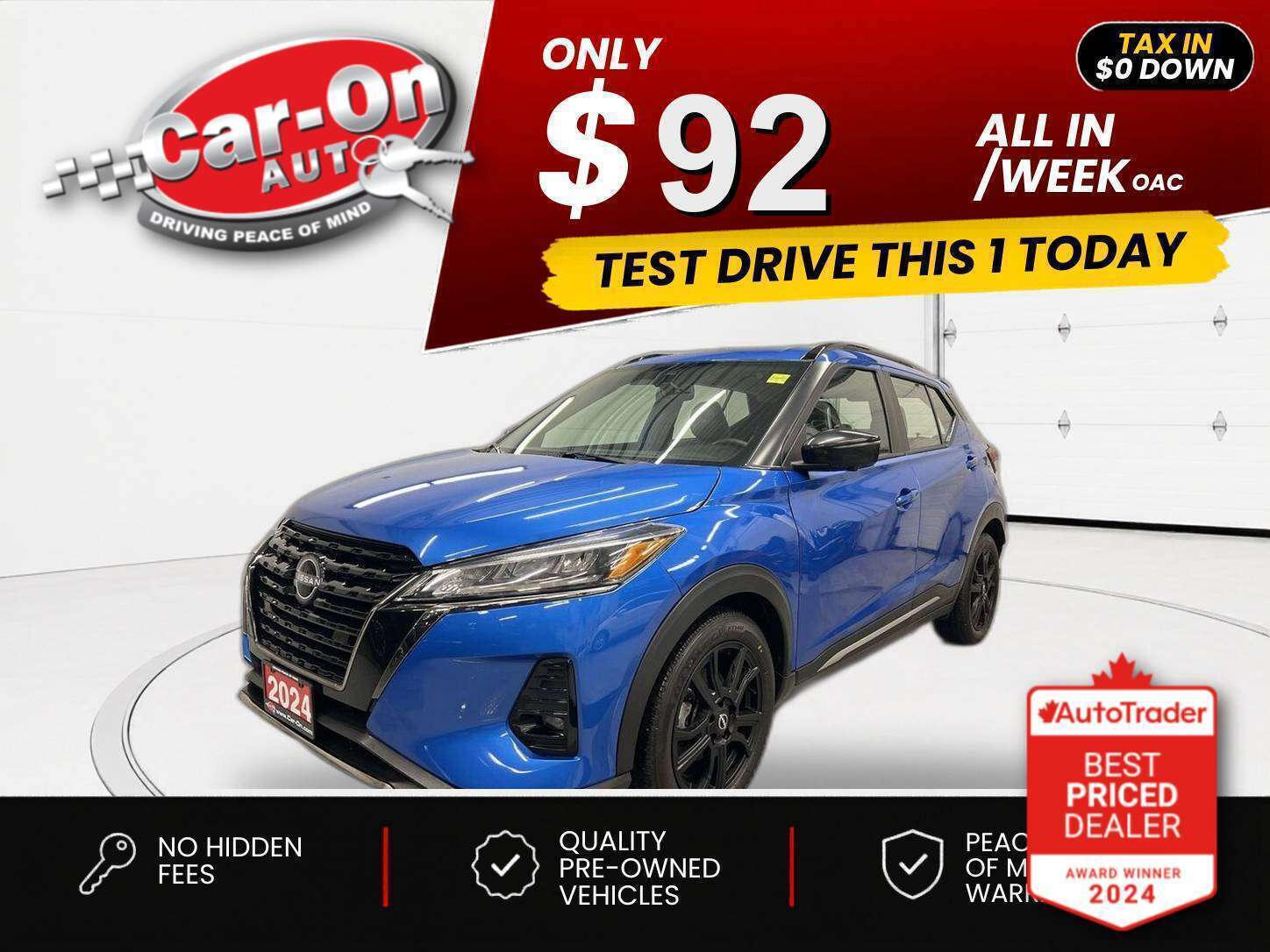 Blue 2024 Nissan Kicks SR FWD SUV / Crossover Front-Wheel Drive Automatic